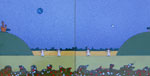 La notte della Luna blu - Cm. 60 x 30 - Reg. 2.977.17