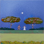 Luna curiosa - Cm. 25 x 25 - Reg. 3.045.19